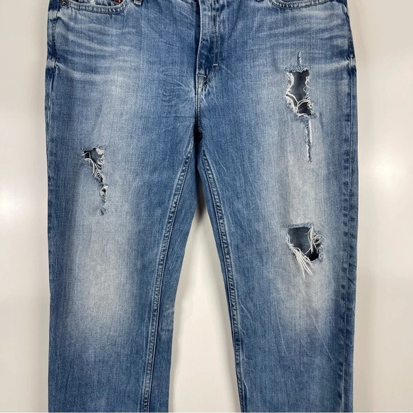 Tommy Hilfiger Distressed Mid Rise Straight Ankle Suky Jeans Size 28 - Picture 7 of 9